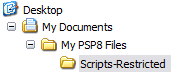 PSP 8 user directory