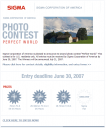 Sigma Corporation of America Perfect World Competition Email Announcement 2 with correction